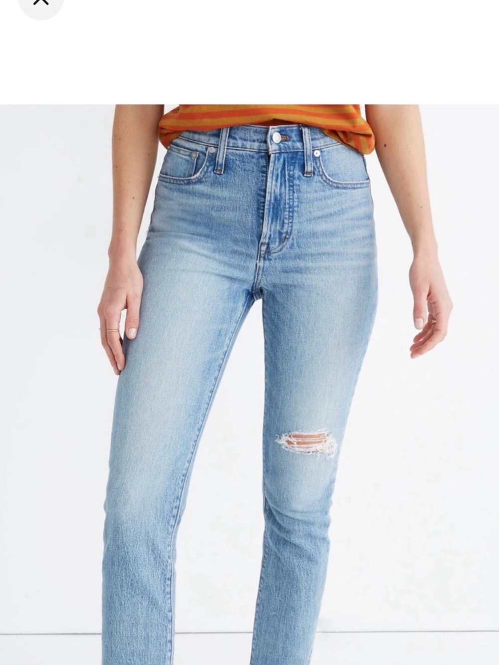Madewell Light Blue High-Rise Slim Straight Jeans